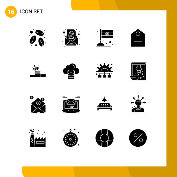 象形文字设置了16个简单的立体字形图片下载