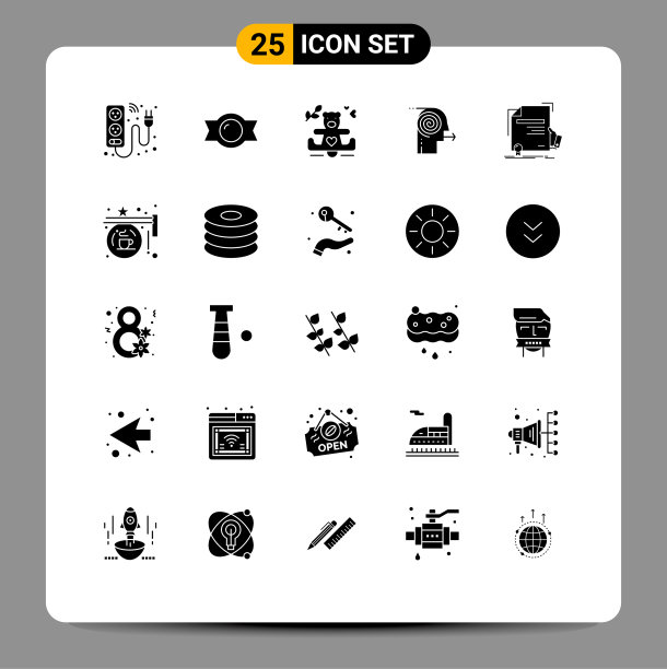 包25个创造固体符号证书图片下载