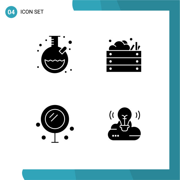 4 .用户界面立体字形包装现代符号图片下载