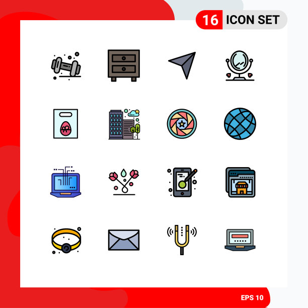 16平面颜色填充线概念的网站图片下载