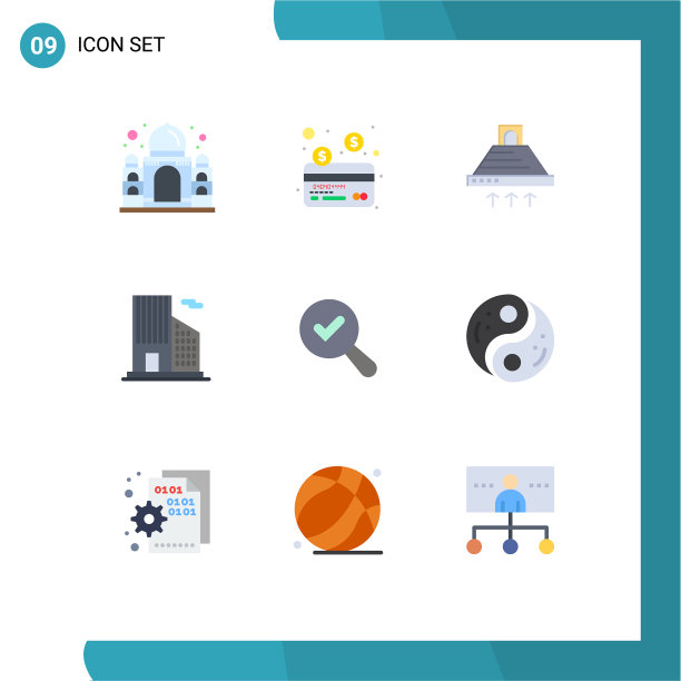 9创意图标现代符号和符号的观点图片下载