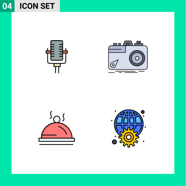 用户界面包4基本填充线平图片下载