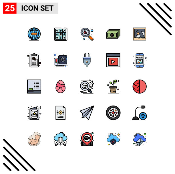 填充线平色包25通用图片下载