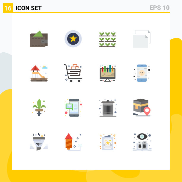 16种适用于网络和移动的通用平面颜色图片下载