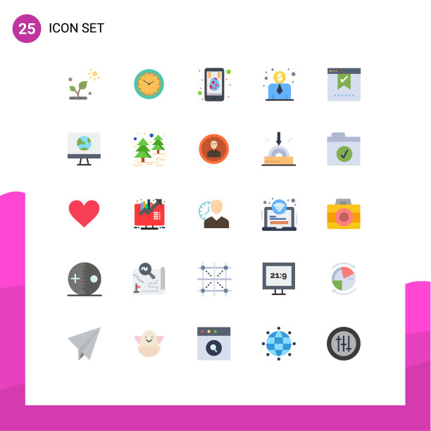 通用图标符号组25现代扁平图片下载