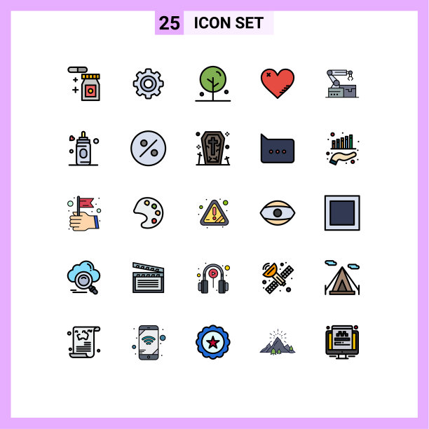 25填充线平面颜色的网站概念图片下载