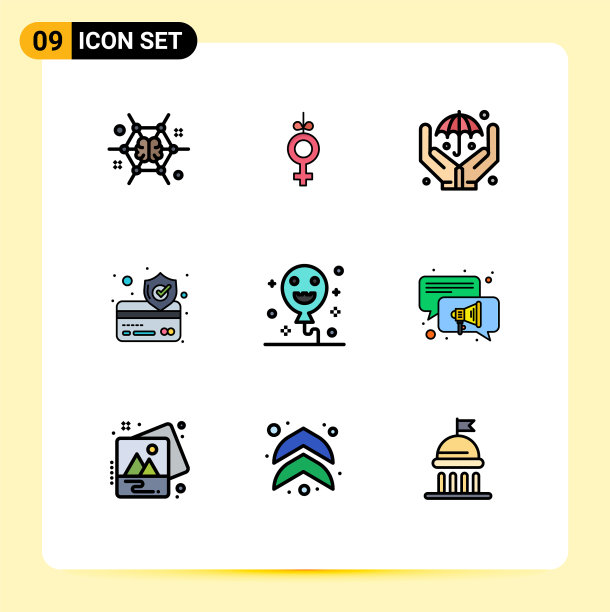 9 .创意图标的现代标志和符号图片下载