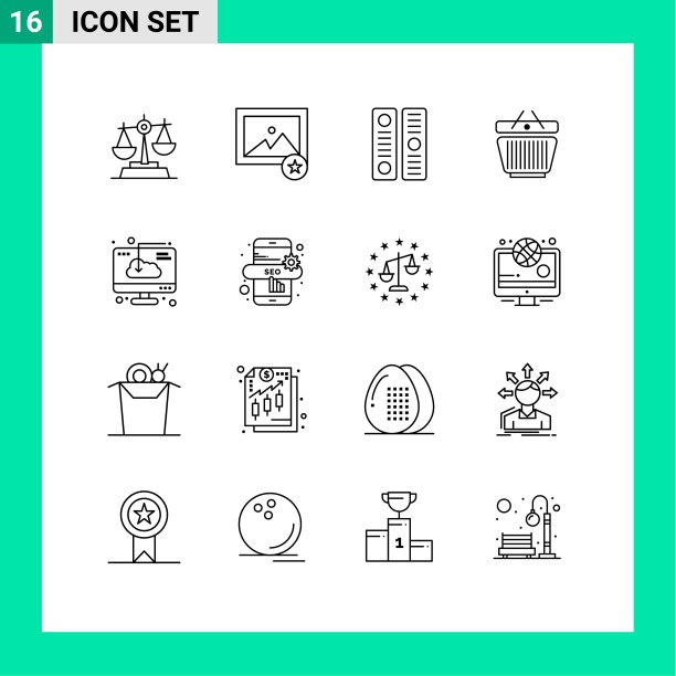 设置16个轮廓网格下载云图片下载