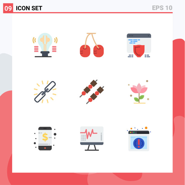 9种适用于网络和移动的通用平面颜色图片下载