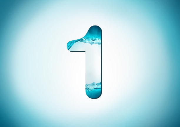 水字母，水字母，字母a到z和1到0插图图片下载