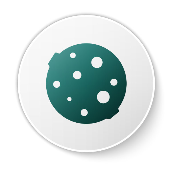 绿色的月亮图标孤立在白色的背景图片下载