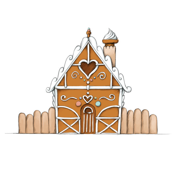 姜饼屋，前面有糖霜图片下载