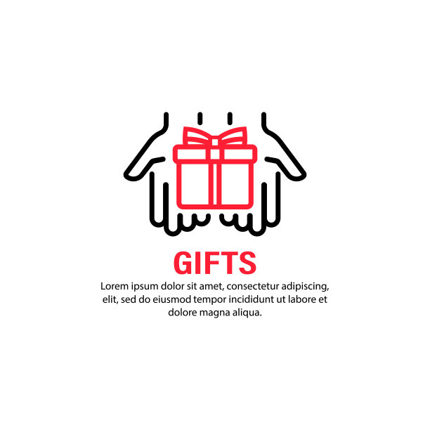 礼物图标。手里拿着一个礼品盒。礼物。假日cocnept。生日、圣诞节、新婚、新年。矢量在孤立的白色背景。每股收益10图片下载