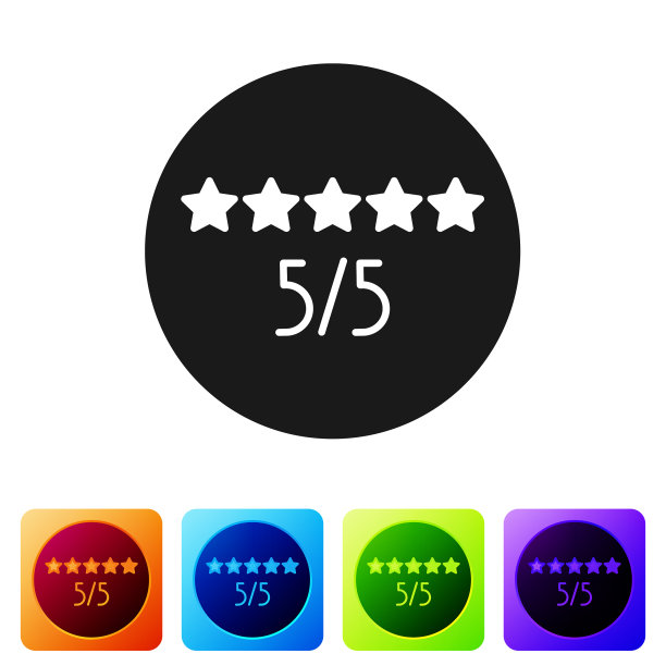 黑色的消费者或客户产品评级图标图片下载