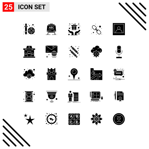 实字形包25通用符号照片图片下载