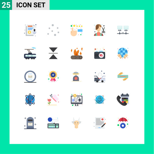 用户界面包25个基本平色的图片下载