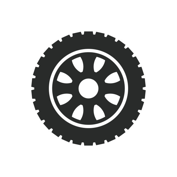 汽车车轮图标矢量设计插图图片下载