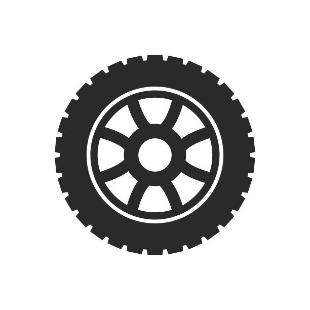汽车车轮图标矢量设计插图图片下载