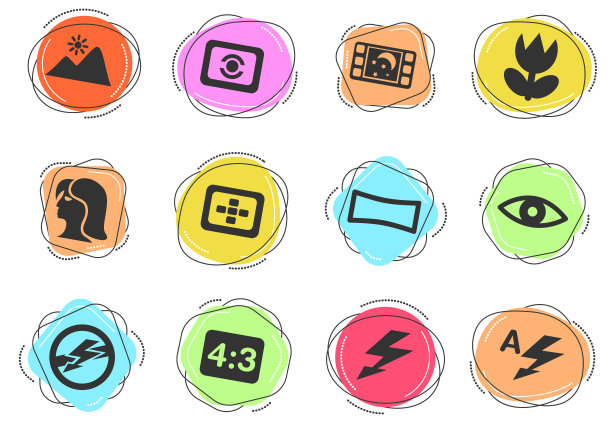 照片剪影图标的模式图片下载