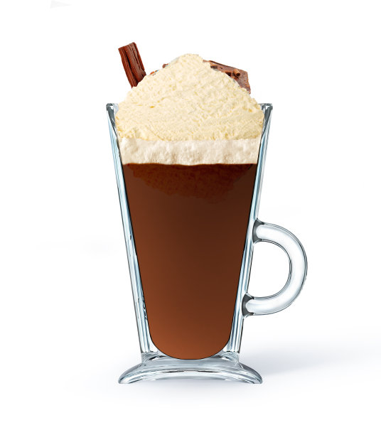 半杯咖啡。垂直切割的杯与咖啡糖霜。三维演示图片下载
