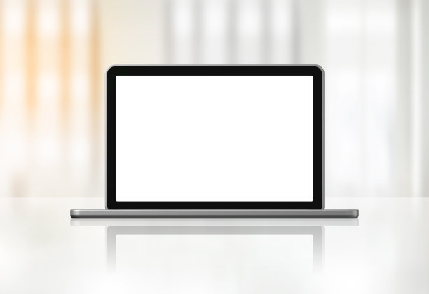 笔记本电脑在办公桌上图片下载