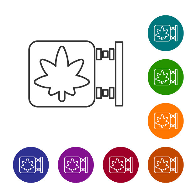 黑线大麻和大麻商店图标图片下载