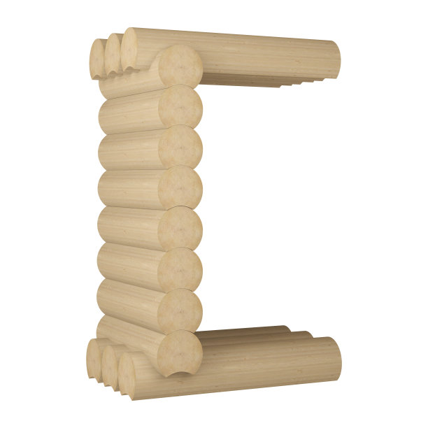 字母C来自层压单板木材图片下载