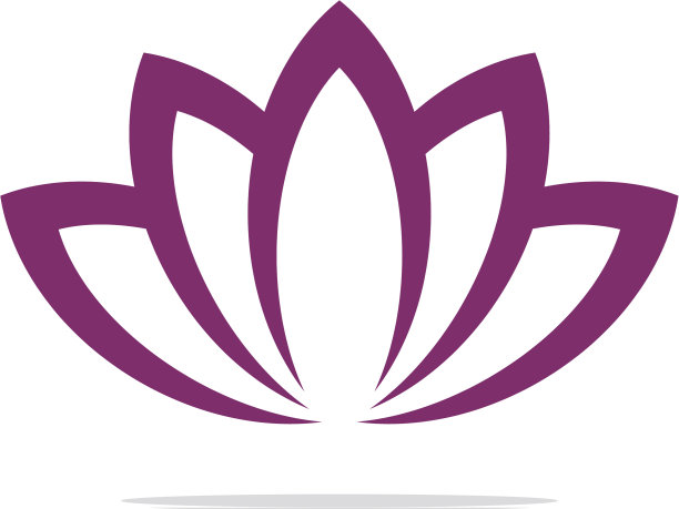 花百合莲花标志模板设计图片下载