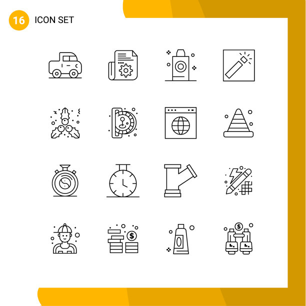 现代集16轮廓象形槲寄生图片下载