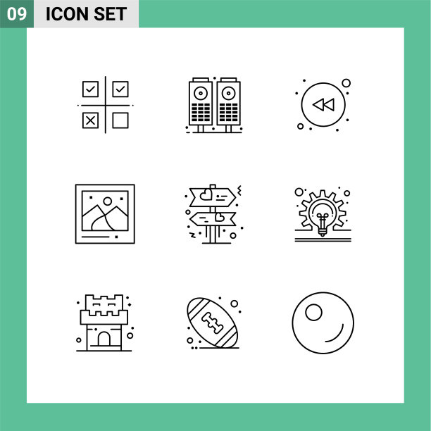 可编辑的线条包9简单的轮廓爱图片下载