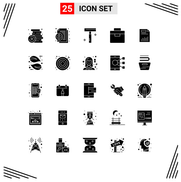 实字形包25个通用符号图片下载