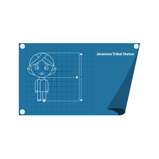 传统爪哇雕塑的蓝图规划图片下载