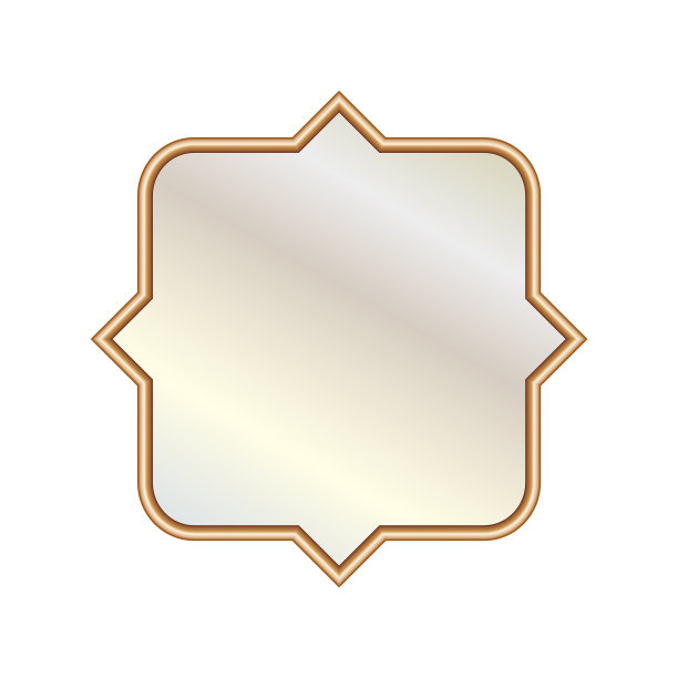 矢量插图不同优雅的椭圆形镜子。图片下载