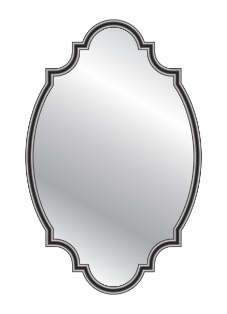 矢量插图不同优雅的椭圆形镜子。图片下载