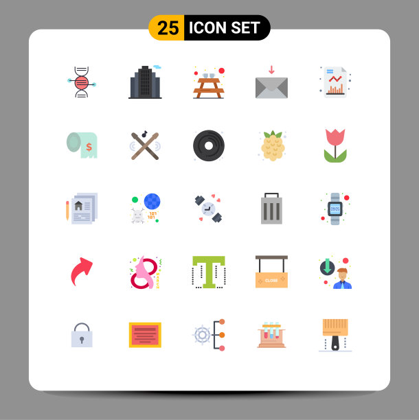 为预算设置25种商业平面颜色包图片下载