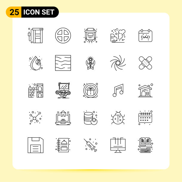 主题线和可编辑的符号图片下载