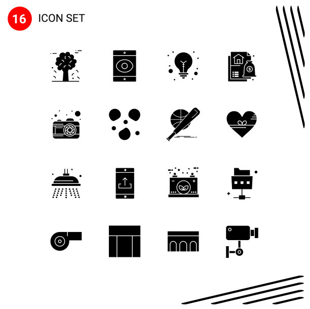 现代集16个立体象形文字之图片下载