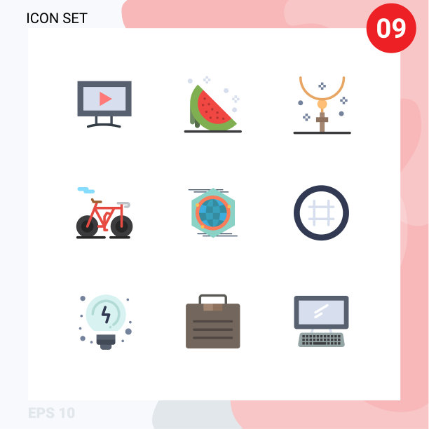 9 .创意图标的现代标志和符号图片下载