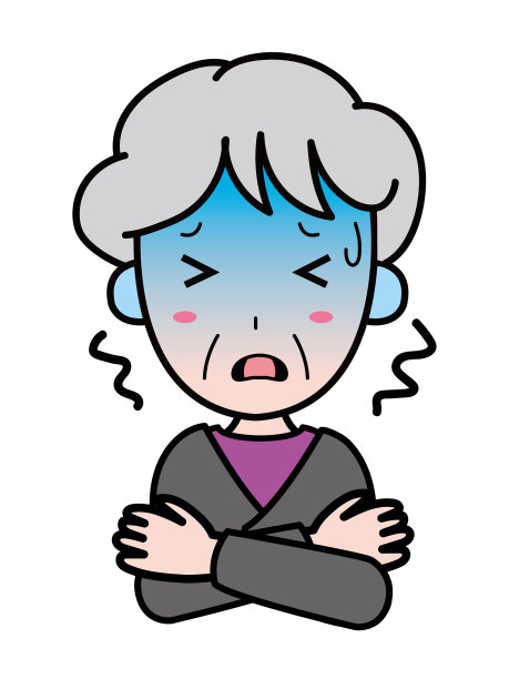 冷得发抖的祖母图片下载