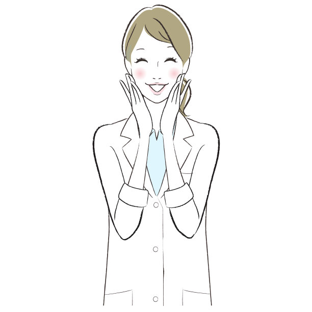 一幅女医生微笑的插图图片下载