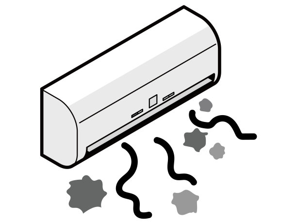 脏空调吹灰尘图片下载