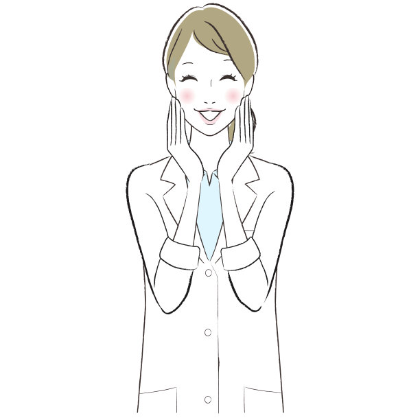 一幅女医生微笑的插图图片下载