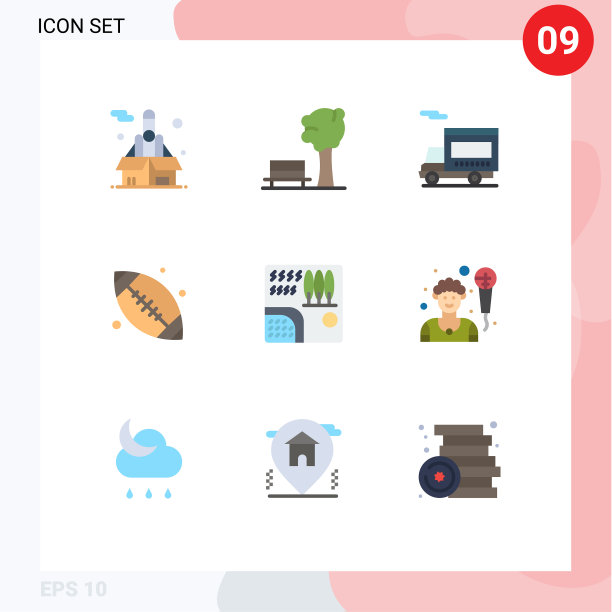 设置9商业平面颜色包树图片下载