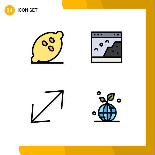 用户界面包4基本填充线平图片下载