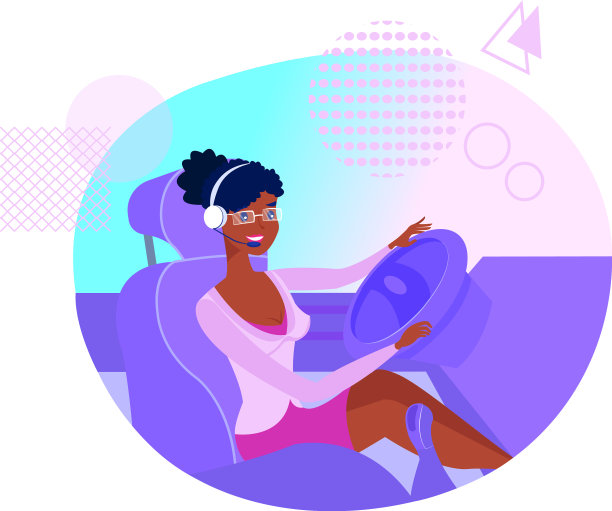 商业女性开车解决了她的问题图片下载