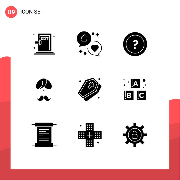 组9固体符号符号和符号图片下载