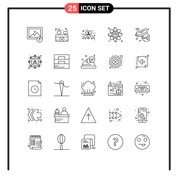 包25现代线条符号和符号的网页图片下载