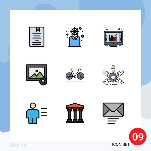 包9的创意填充线平色图片下载