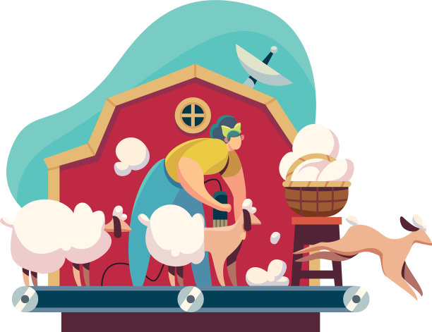 现代化和节省输送羊毛加工图片下载