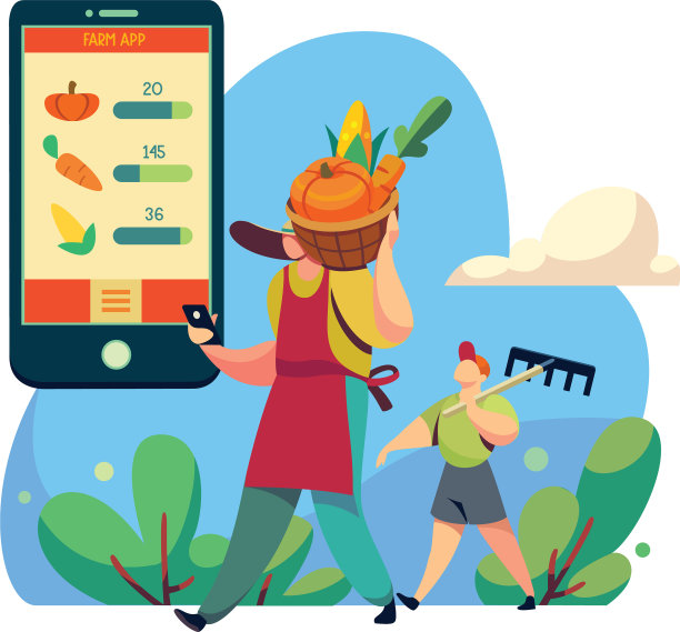 移动应用程序的农民统计爸爸儿子在农场图片下载